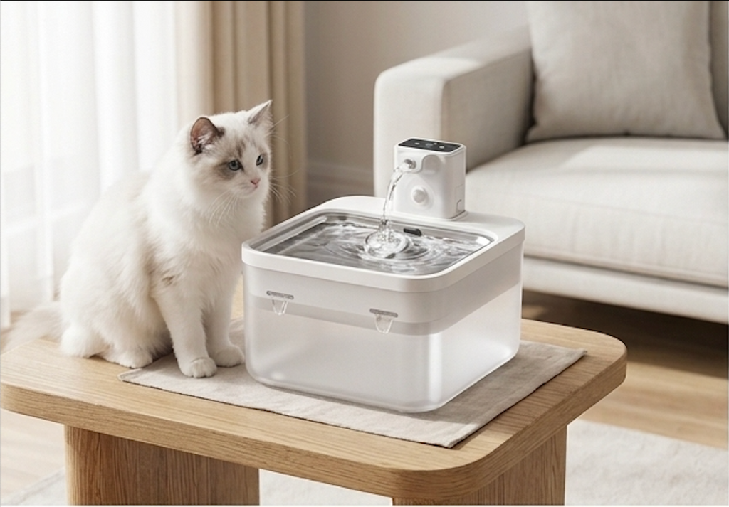 Sip & Purr™ Wireless Stainless Steel Water Fountain